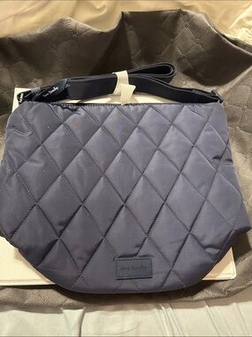 Vera Bradley Quilted Navy Shoulder Crossbody